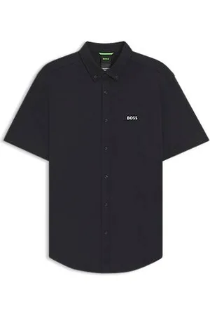 HUGO BOSS Regular-fit shirt in dynamic cotton jersey