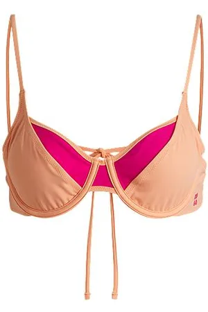 HUGO BOSS Padded two-tone bikini top with layered design