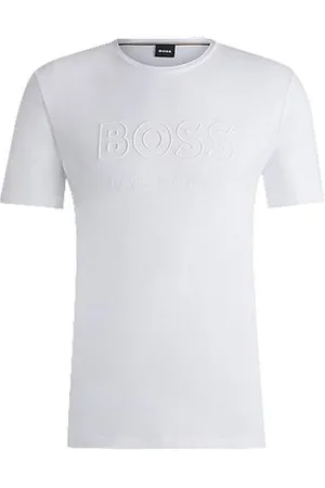 HUGO BOSS Equestrian stretch-cotton T-shirt with logo embroidery
