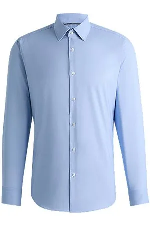 HUGO BOSS Regular-fit shirt in performance-stretch twill