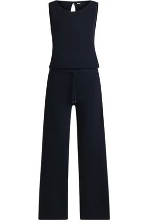 HUGO BOSS Sleeveless jumpsuit with drawstring waist