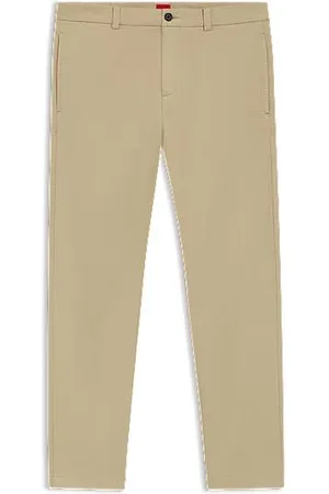 HUGO BOSS Slim-fit trousers in stretch-cotton gabardine