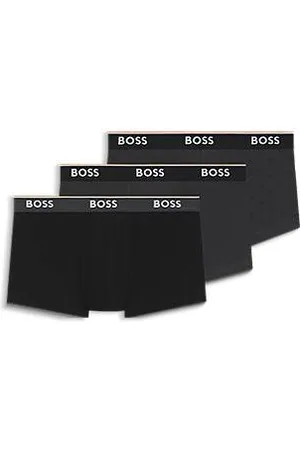 HUGO BOSS Three-pack of logo-waistband trunks in stretch cotton