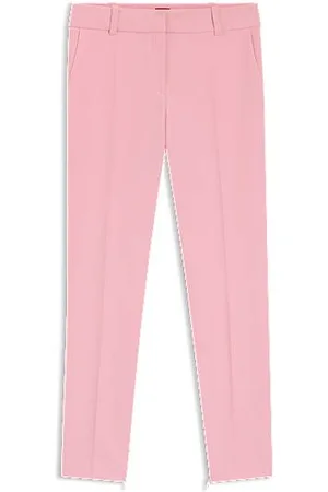 HUGO BOSS Slim-fit trousers with zip hems