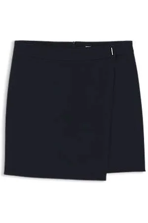 HUGO BOSS Crepe mini skirt with wrap front