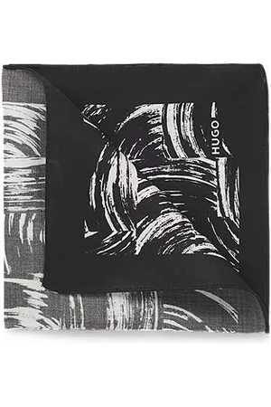 HUGO BOSS Printed pocket square with logo