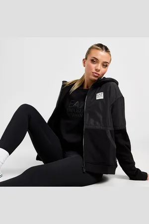 EA7 Woven Panel Full Zip Hoodie