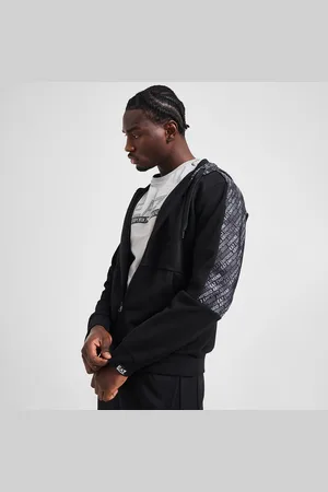 EA7 All Over Print Panel Full Zip Hoodie