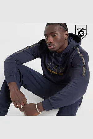 EA7 Tape Large Logo Overhead Hoodie