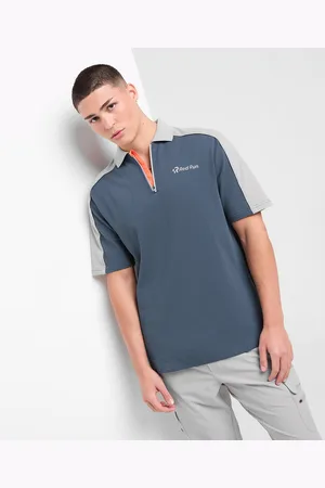 Red Run Activewear Zip Polo Shirt
