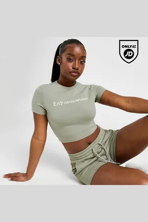 EA7 Logo Slim Crop T-Shirt