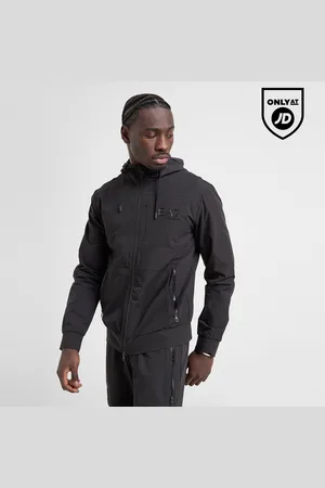 EA7 Woven Tech Full Zip Hoodie