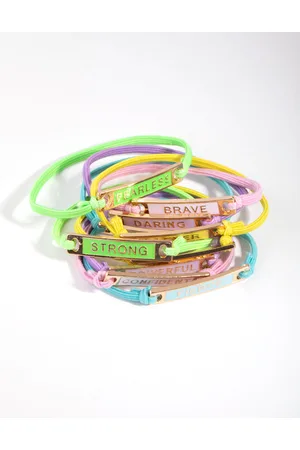 Lovisa Kids Mixed Metal Enamel Mega Best Friend Bracelet 10-Pack
