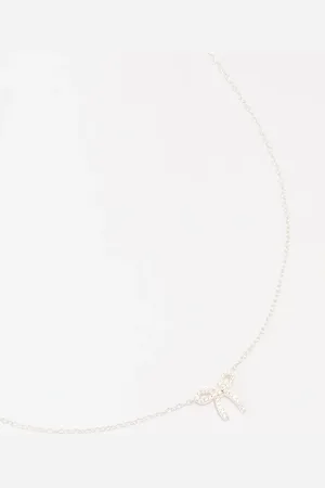 Lovisa Cubic Zirconia Bow Pendant Necklace