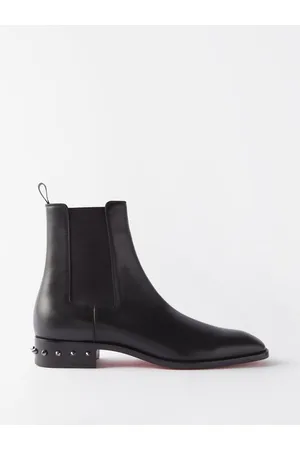 Christian Louboutin Amiraldo Patent-leather Chelsea Boots In Black