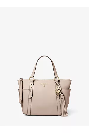 Michael Michael Kors Sullivan Large Leather Top Zip Tote Light Sand