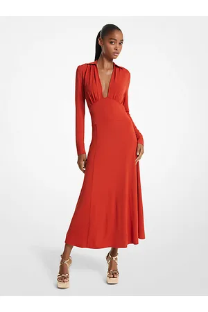 Michael kors high low wrap outlet dress