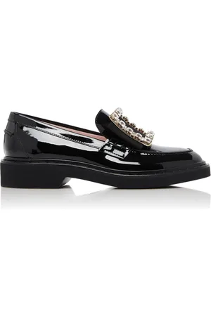 Roger Vivier Viv Rangers Buckle Patent Loafers - - IT 36.5 - Moda Operandi