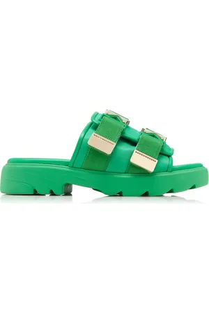 Bottega Veneta Flash Buckled Leather and Rubber Sandals - - IT 36 - Moda Operandi
