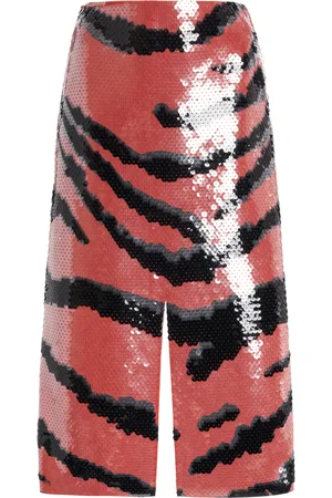 Bottega Veneta Tiger-Printed Sequin Midi Skirt - - XS - Moda Operandi