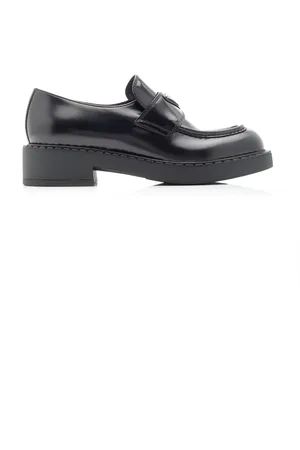 Prada Leather Loafers - - IT 39 - Moda Operandi