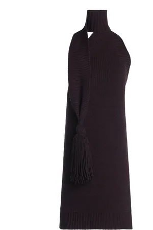 Bottega Veneta Tasseled Wool-Knit Mini Dress - - S - Moda Operandi