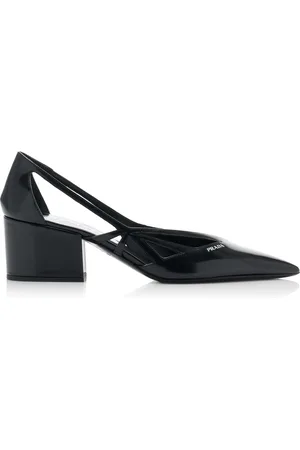 Prada Cutout Leather Pumps - - IT 38 - Moda Operandi