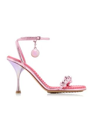 Bottega Veneta Dot Lounge Metallized Sandals - - IT 36 - Moda Operandi