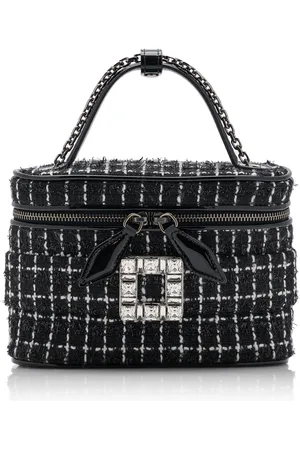 Roger Vivier Crystal-Buckle Tweed Vanity Micro Bag - - OS - Moda Operandi