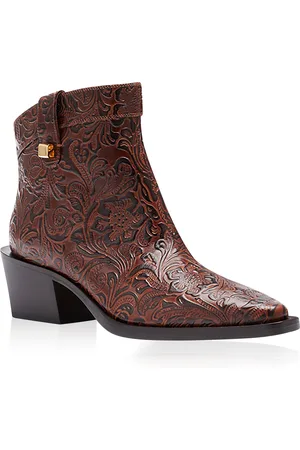 skorpios Alexandra Borgia Charro Embossed Leather Ankle Boots - - IT 39 - Moda Operandi