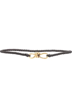 Bottega Veneta Andiamo Intreccio Leather Belt - - L - Moda Operandi