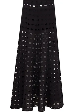 Vix X Bianca Brandolini Solid Lauren Cotton Maxi Skirt - - XL - Moda Operandi