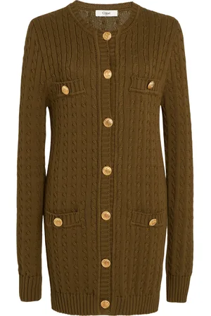 Chloé Longline Cable-Knit Cotton Cardigan - - S - Moda Operandi