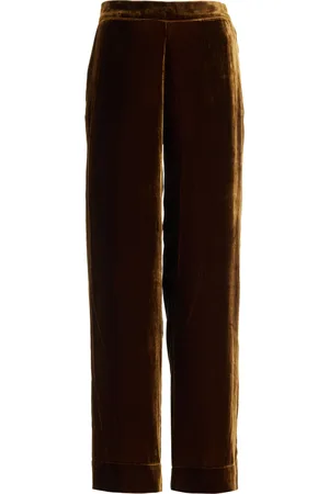 ASCENO The London Velvet PJ Bottoms - - XS - Moda Operandi