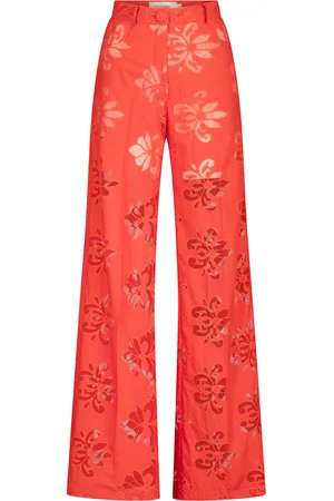 Silvia Tcherassi Emine Embroidered Cotton Pants - - M - Moda Operandi