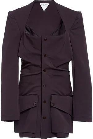 Bottega Veneta Gathered Gabardine Blazer - - IT 36 - Moda Operandi