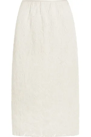 Prada Lace Midi Pencil Skirt - - IT 36 - Moda Operandi