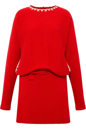 SIEDRES Mily Embroidered Knit Mini Dress - - M - Moda Operandi