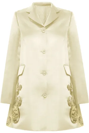 Anna October Marie Antoinette Embroidered Satin Jacket - - XS - Moda Operandi