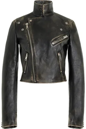 Prada Leather Biker Jacket - - IT 38 - Moda Operandi