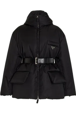 Prada Belted Re-Nylon Down Jacket - - IT 42 - Moda Operandi