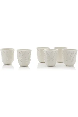 Moda Domus Set-of-Six Lily of the Valley Ceramic Tumblers - - Moda Operandi