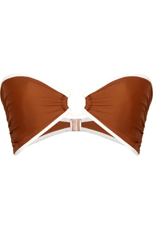 JOHANNA ORTIZ Intense Colorings Ring-Detailed Bandeau Bikini Top - - L - Moda Operandi