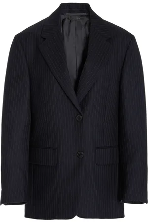 Prada Pinstriped Wool Blazer - - IT 42 - Moda Operandi