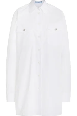 Prada Pocket-Detailed Cotton Poplin Shirt - - IT 36 - Moda Operandi