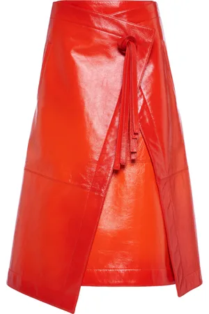 Bottega Veneta Degrade-Leather Midi Wrap Skirt - - IT 38 - Moda Operandi