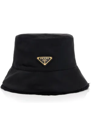Prada Reversible Nylon; Shearling Bucket Hat - - S - Moda Operandi