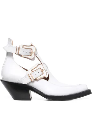 GABRIELA HEARST Castro Buckle-Detailed Leather Ankle Boots - - IT 38.5 - Moda Operandi