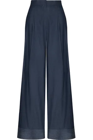 Andres Otalora Hamaca Pleated Tencel Wide-Leg Pants - - US 0 - Moda Operandi