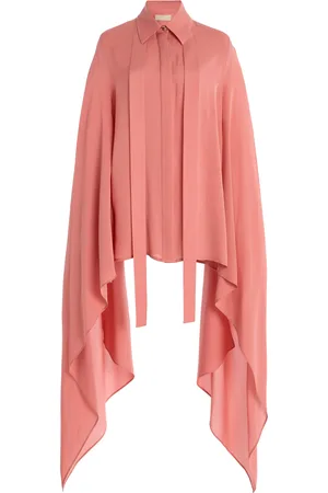 Elie saab Cape-Sleeve Silk-Georgette Shirt - - FR 36 - Moda Operandi